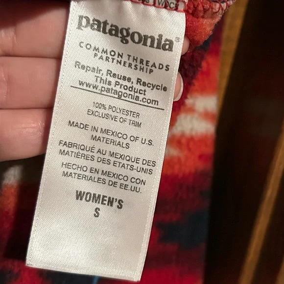 Patagonia Synchilla Fleece Aztec Snap-T Pullover Sweater Size Small - Picture 7 of 8